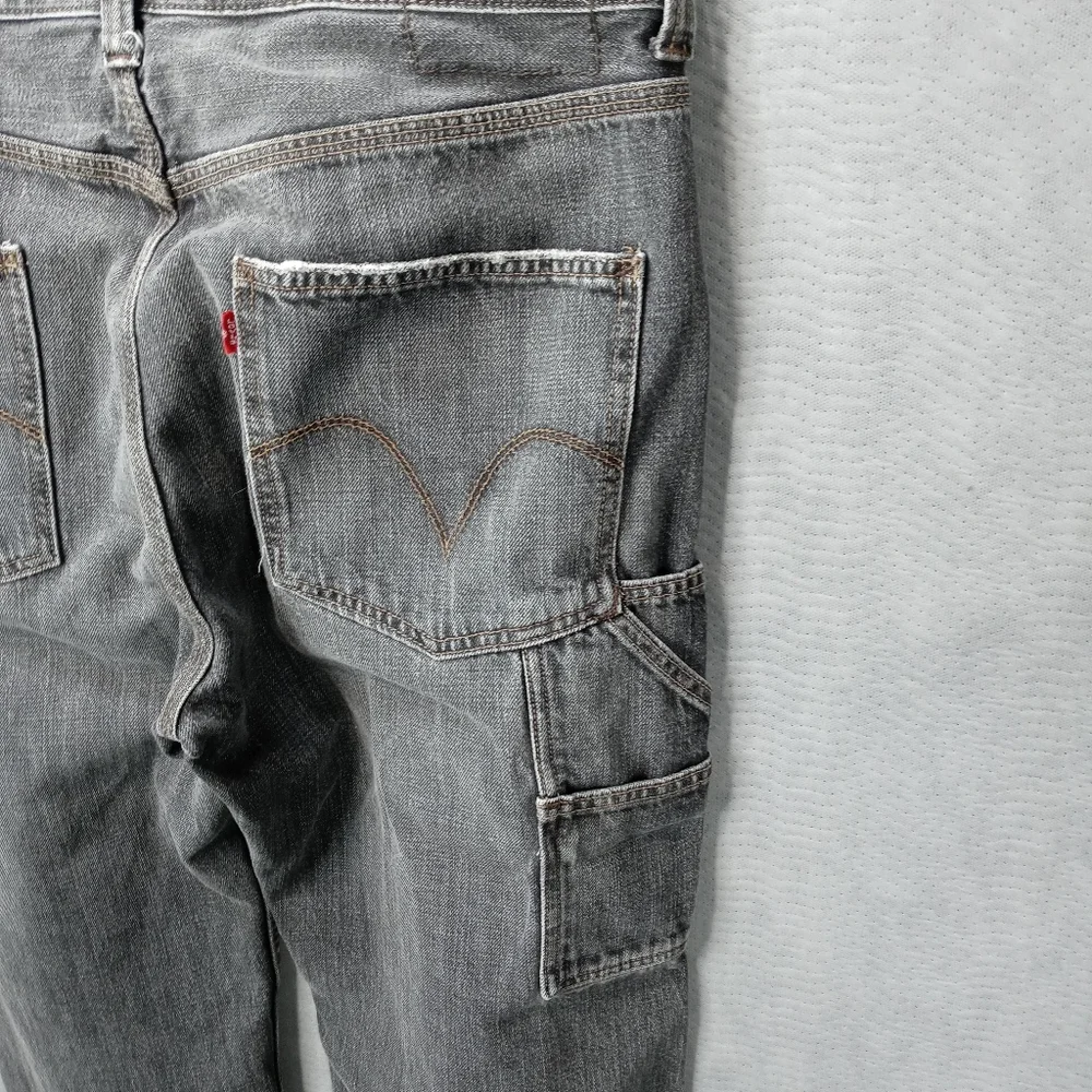 Levi's men's grey loose straight carpenter jeans. Sz 34x34. M102pm_6